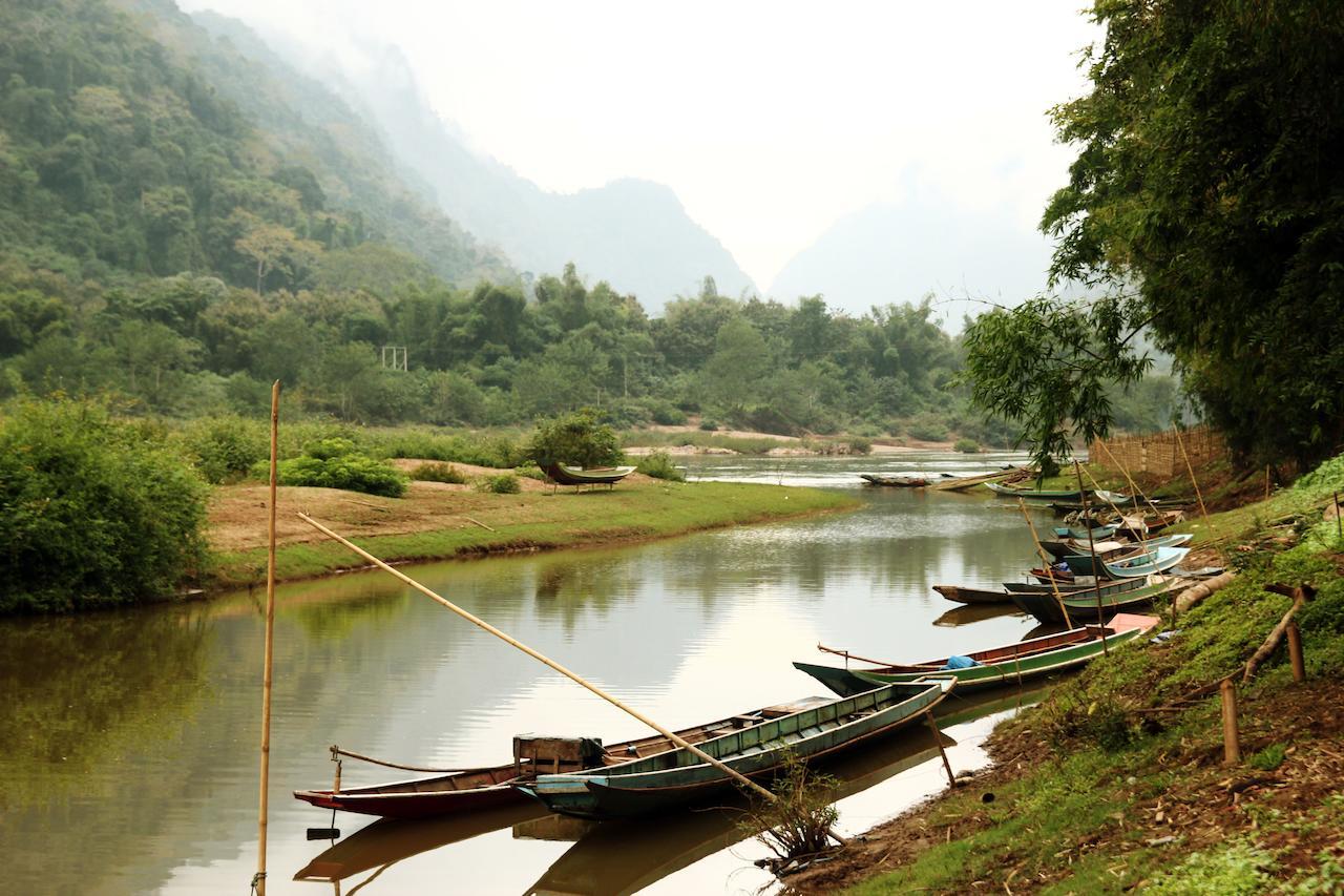 Riverview Bungalows & Gh Muang Ngoi Exterior foto